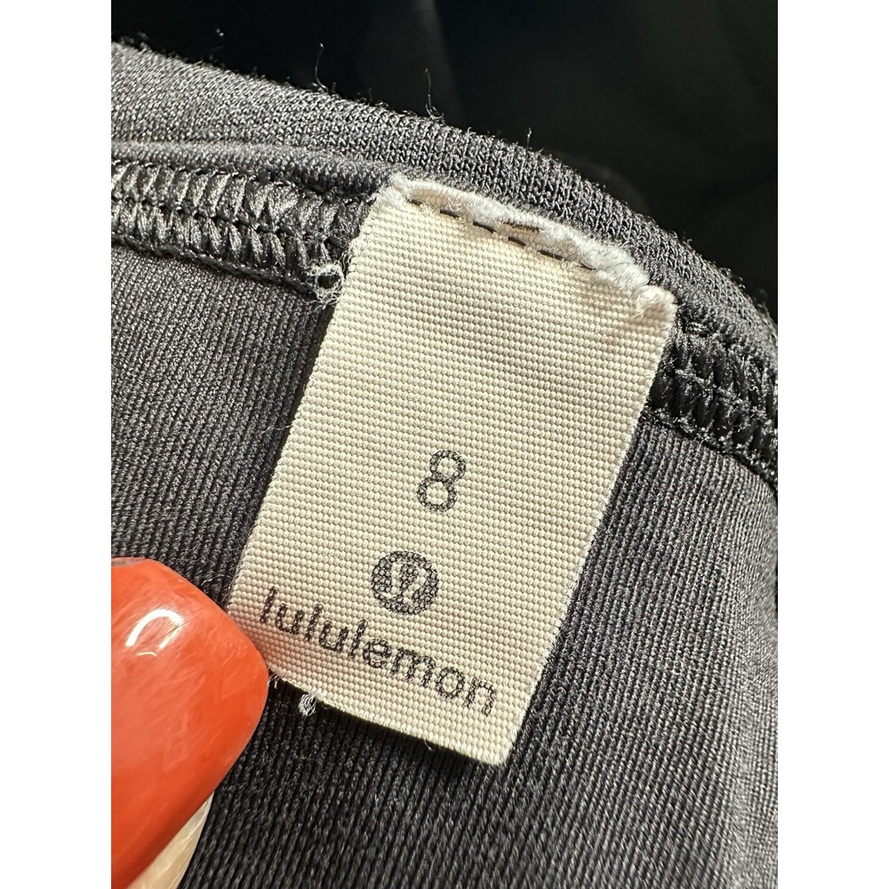 Lululemon Womens Athletic Hook & Clasp Back Racerback Black Sports Bra Size 8 - Picture 9 of 9